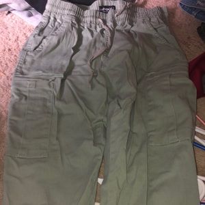 Sage green. They don’t fit me so there brand new and never worn